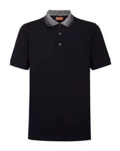 Missoni Mens Space Collar Polo Shirt Navy