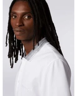 Missoni Mens Space Collar Polo Shirt White -Boszz Clothing Shop missoni mens space collar polo shirt white p43708 277760 zoom