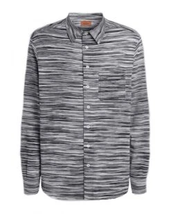 Missoni Mens Space Dye Shirt Black White