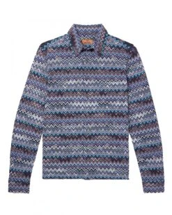 Missoni Mens Zig Zag Shirt Navy Multi