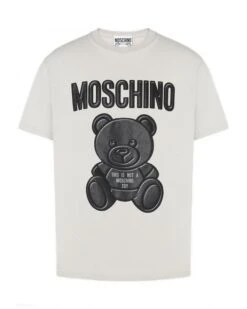 MOSCHINO Mens Big Teddy T Shirt Grey