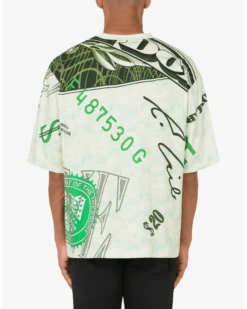 MOSCHINO Mens Dollar T Shirt Dollar Green -Boszz Clothing Shop moschino mens dollar t shirt dollar green p43544 274577 zoom