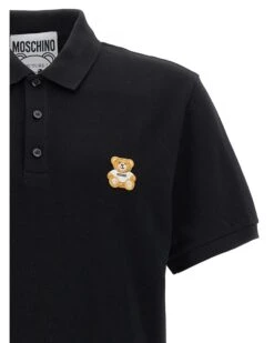 MOSCHINO Mens Teddy Polo Shirt Black 7 MOSCHINO Mens Teddy Polo Shirt Black -Boszz Clothing Shop moschino mens teddy polo shirt black p44414 282684 zoom