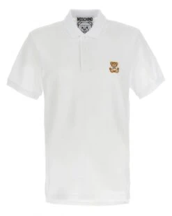 MOSCHINO Mens Teddy Polo Shirt White