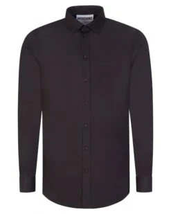 MOSCHINO Mens Tonal Collar Shirt Black