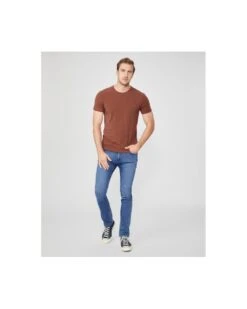 Paige Jeans Mens Cash Crewneck T Shirt Ruby Rum -Boszz Clothing Shop paige jeans mens cash crewneck t shirt ruby rum p44283 277421 image