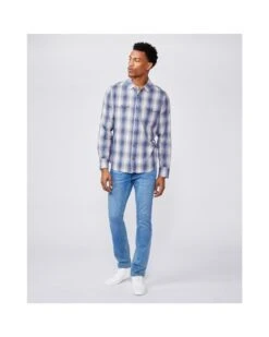 Paige Jeans Mens Everett Arctic Wash Plaid Flannel Shirt -Boszz Clothing Shop paige jeans mens everett arctic wash plaid flannel shirt p40921 240727 image