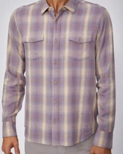 Paige Jeans Mens Everett Toasted Vanilla Plaid Flannel Shirt -Boszz Clothing Shop paige jeans mens everett toasted vanilla plaid flannel shirt p40920 231065 image