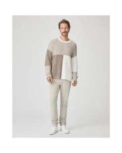 Paige Jeans Mens Stafford Trousers Fresh Oyster Beige -Boszz Clothing Shop paige jeans mens stafford trousers fresh oyster beige p44201 273276 image