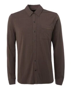 Paige Jeans Mens Stockton Button Up Mountain Brown Shirt