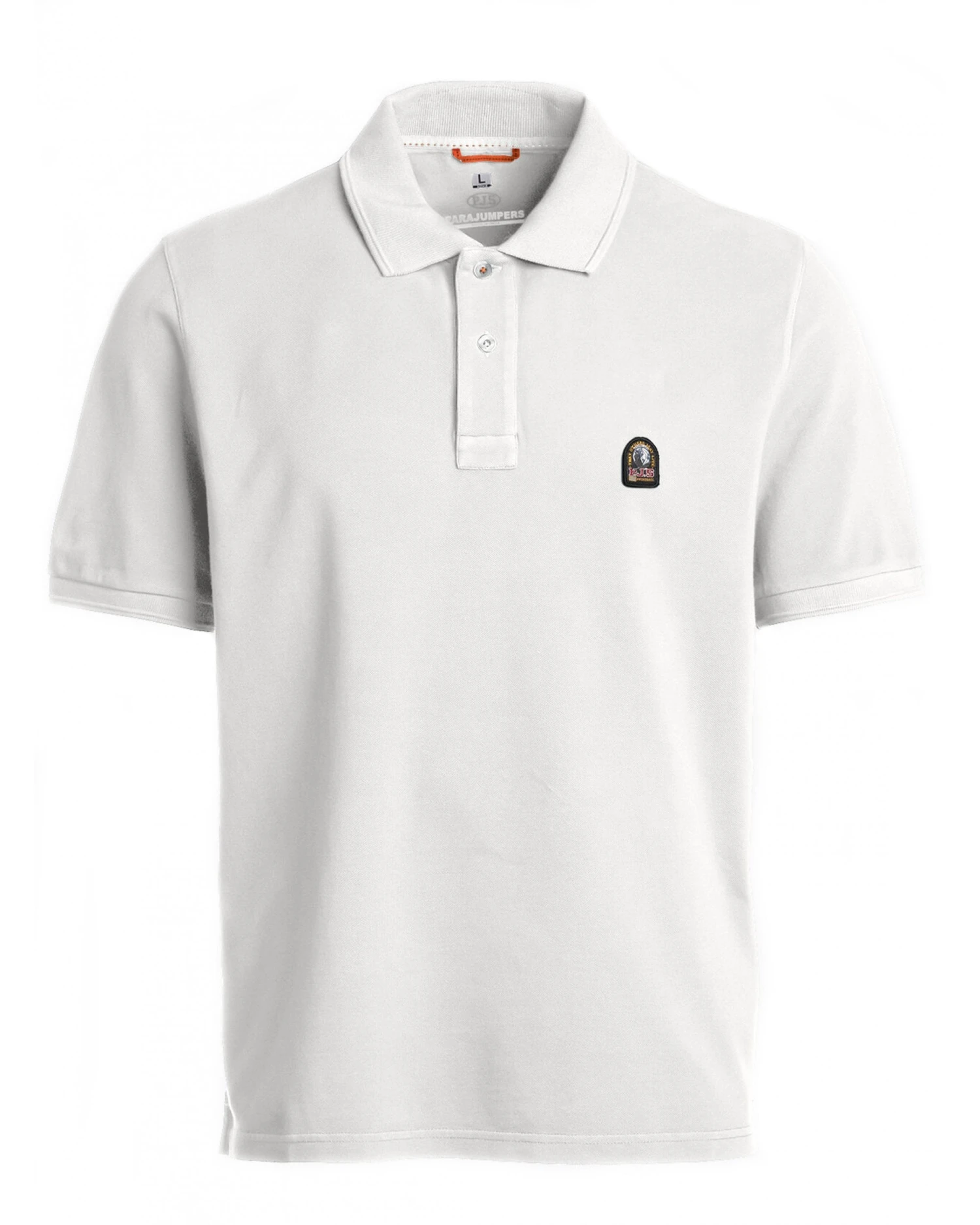 Parajumpers Mens Patch Polo Shirt Light Grey 3 Parajumpers Mens Patch Polo Shirt Light Grey