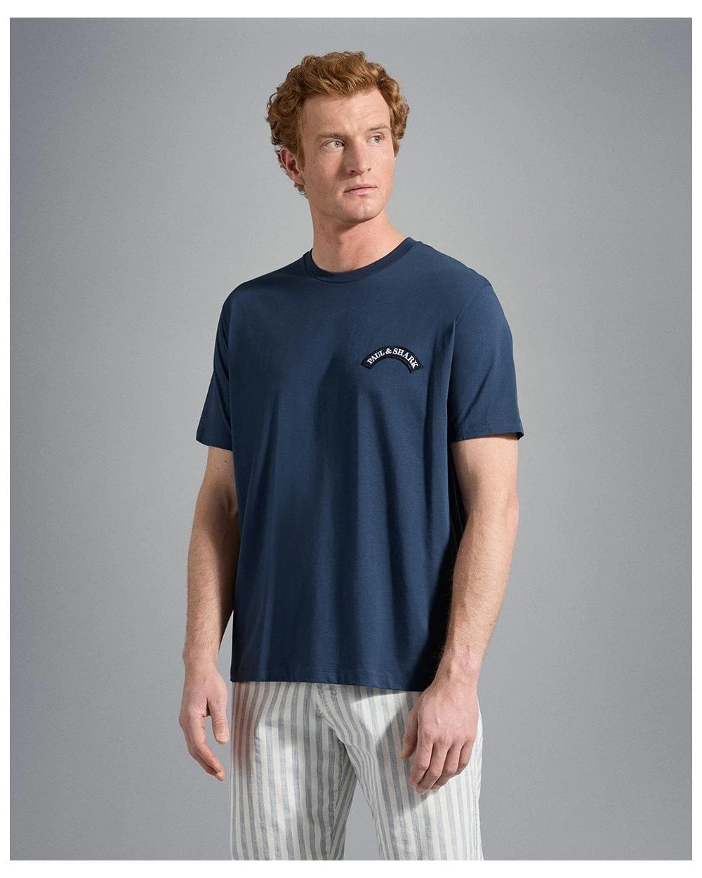 Paul&Shark Paul & Shark Mens Logo Badge T Shirt, Navy Tee 4 Paul&Shark Paul & Shark Mens Logo Badge T Shirt, Navy Tee - Image 2