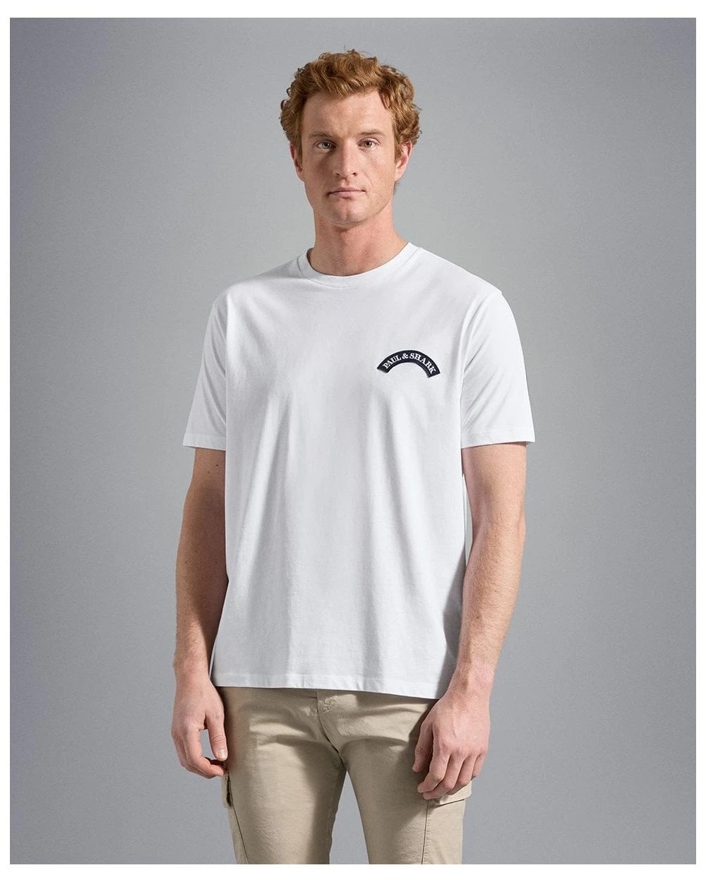 Paul&Shark Paul & Shark Mens Logo Badge T Shirt, White Tee 4 Paul&Shark Paul & Shark Mens Logo Badge T Shirt, White Tee - Image 2