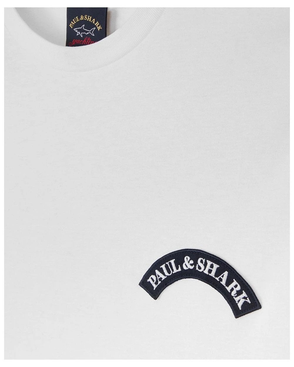 Paul&Shark Paul & Shark Mens Logo Badge T Shirt, White Tee 7 Paul&Shark Paul & Shark Mens Logo Badge T Shirt, White Tee - Image 5