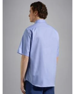 Paul&Shark Paul & Shark Mens Short Sleeved Oxford Shirt Sky Blue -Boszz Clothing Shop paul shark mens short sleeved oxford shirt sky blue p44701 282455 zoom