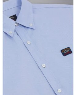 Paul&Shark Paul & Shark Mens Short Sleeved Oxford Shirt Sky Blue -Boszz Clothing Shop paul shark mens short sleeved oxford shirt sky blue p44701 282463 zoom