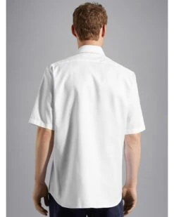 Paul&Shark Paul & Shark Mens Short Sleeved Oxford Shirt White -Boszz Clothing Shop paul shark mens short sleeved oxford shirt white p44700 282439 zoom