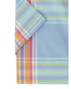 Paul&Shark Paul & Shark Mens Soft Touch Tartan Check Shirt Orange Turquoise -Boszz Clothing Shop paul shark mens soft touch tartan check shirt orange turquoise p44703 282704 zoom