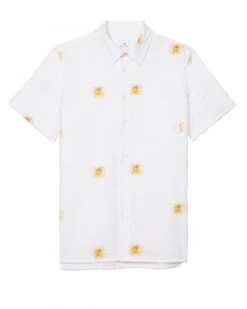 Paul Smith Mens All Over Medussa Sun Print Shirt White