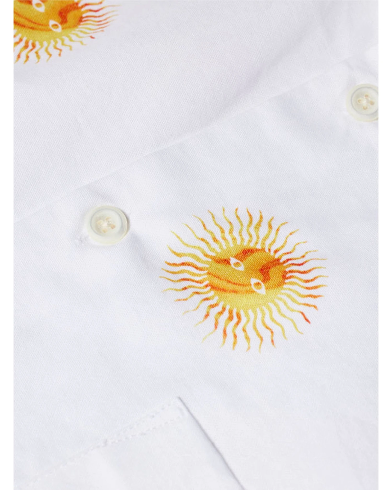 Paul Smith Mens All Over Medussa Sun Print Shirt White 5 Paul Smith Mens All Over Medussa Sun Print Shirt White - Image 3