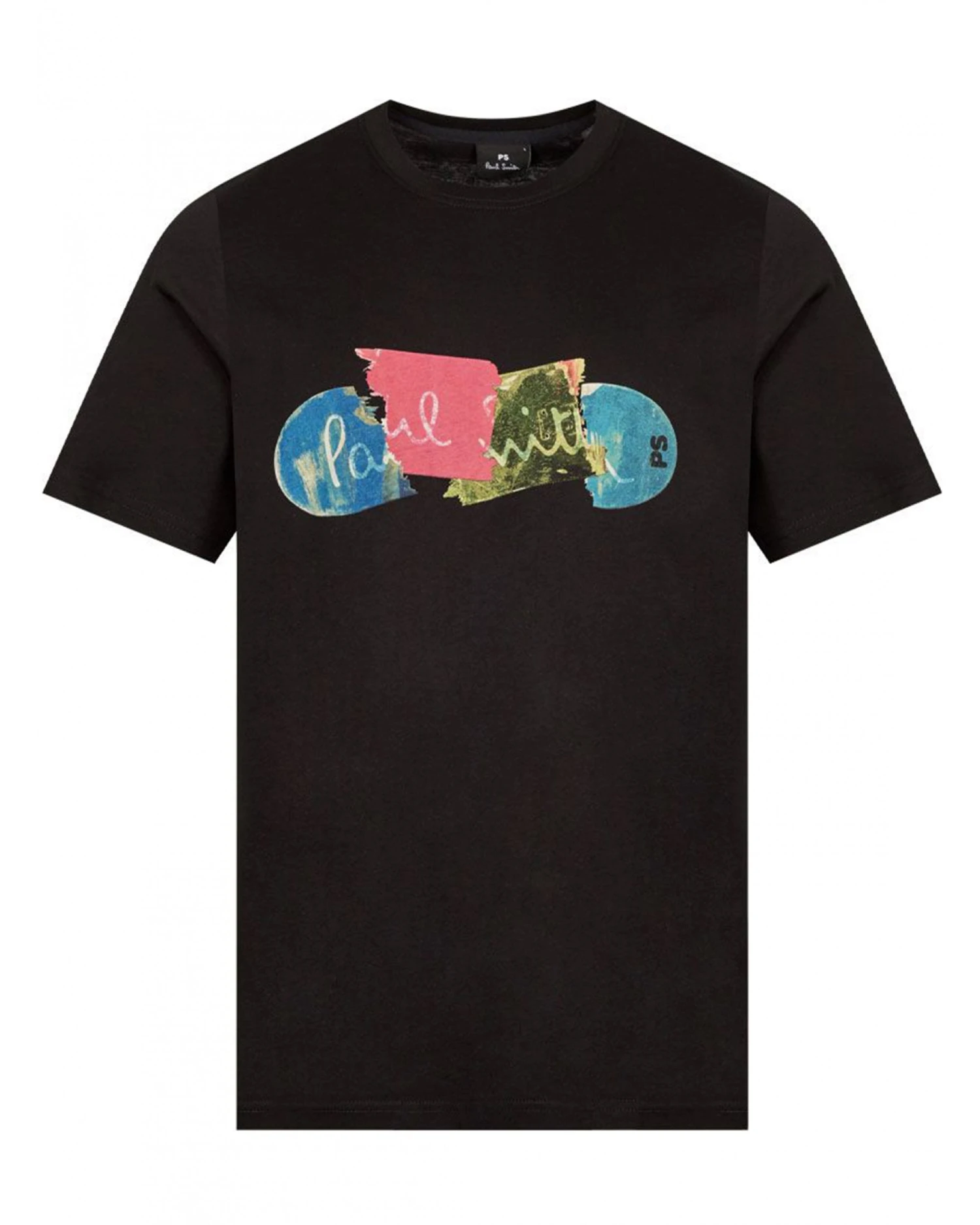 Paul Smith Mens Broken Board Print T Shirt, Black Tee 3 Paul Smith Mens Broken Board Print T Shirt, Black Tee