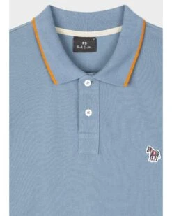 Best Seller -Boszz Clothing Shop paul smith mens light blue contrast trim zebra logo polo shirt p41488 245356 zoom