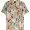 Paul Smith Mens Sea Floral Print T Shirt, Camel Tee -Boszz Clothing Shop paul smith mens sea floral print t shirt camel tee p43213 261346 zoom