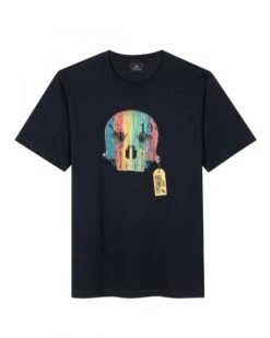 Paul Smith Mens Skull Ticket T Shirt Navy