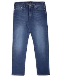 Paul Smith Mens Tapered Fit Reflex Stretch Straight Jeans, Blue Denim