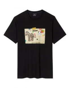 Paul Smith Mens Zebra Card T Shirt Black