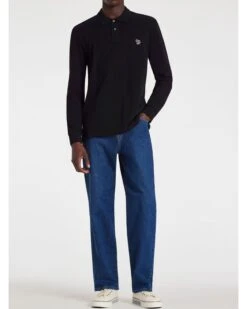 Paul Smith Mens Zebra Long Sleeve Polo Shirt Black -Boszz Clothing Shop paul smith mens zebra long sleeve polo shirt black p44359 281146 zoom