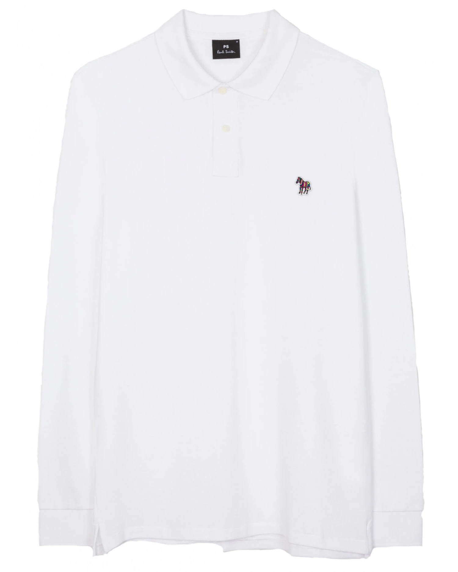 Paul Smith Mens Zebra Long Sleeve Polo Shirt White 3 Paul Smith Mens Zebra Long Sleeve Polo Shirt White