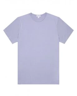 Sunspel Mens Classic T-Shirt Lavender Purple