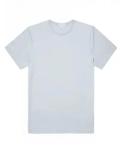 Sunspel Mens Classic T-Shirt Light Smoke Grey