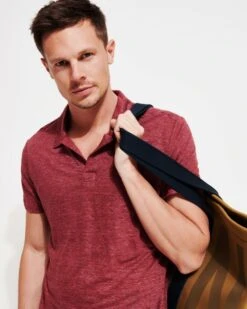 Vilebrequin Mens Burgundy Linen Jersey Polo Shirt -Boszz Clothing Shop vilebrequin mens burgundy linen jersey polo shirt p43357 260283 image