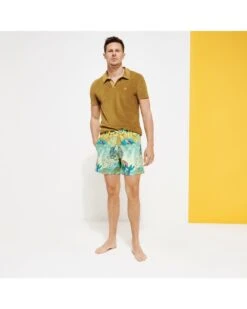 Vilebrequin Mens Phoenix Mustard Yellow Terry Cotton Polo Shirt -Boszz Clothing Shop vilebrequin mens phoenix mustard yellow terry cotton polo shirt p43355 260253 image