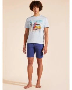 Vilebrequin Mens Surfs And Mini Moke T-Shirt Sky Blue -Boszz Clothing Shop vilebrequin mens surfs and mini moke t shirt sky blue p44849 284150 zoom