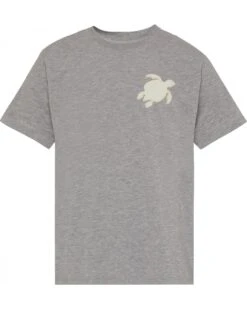 Vilebrequin Mens Turtle Patch T-Shirt Heather Grey
