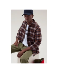 WOOLRICH Mens Traditional Flannel Shirt Orange Check -Boszz Clothing Shop woolrich mens traditional flannel shirt orange check p44152 278483 image